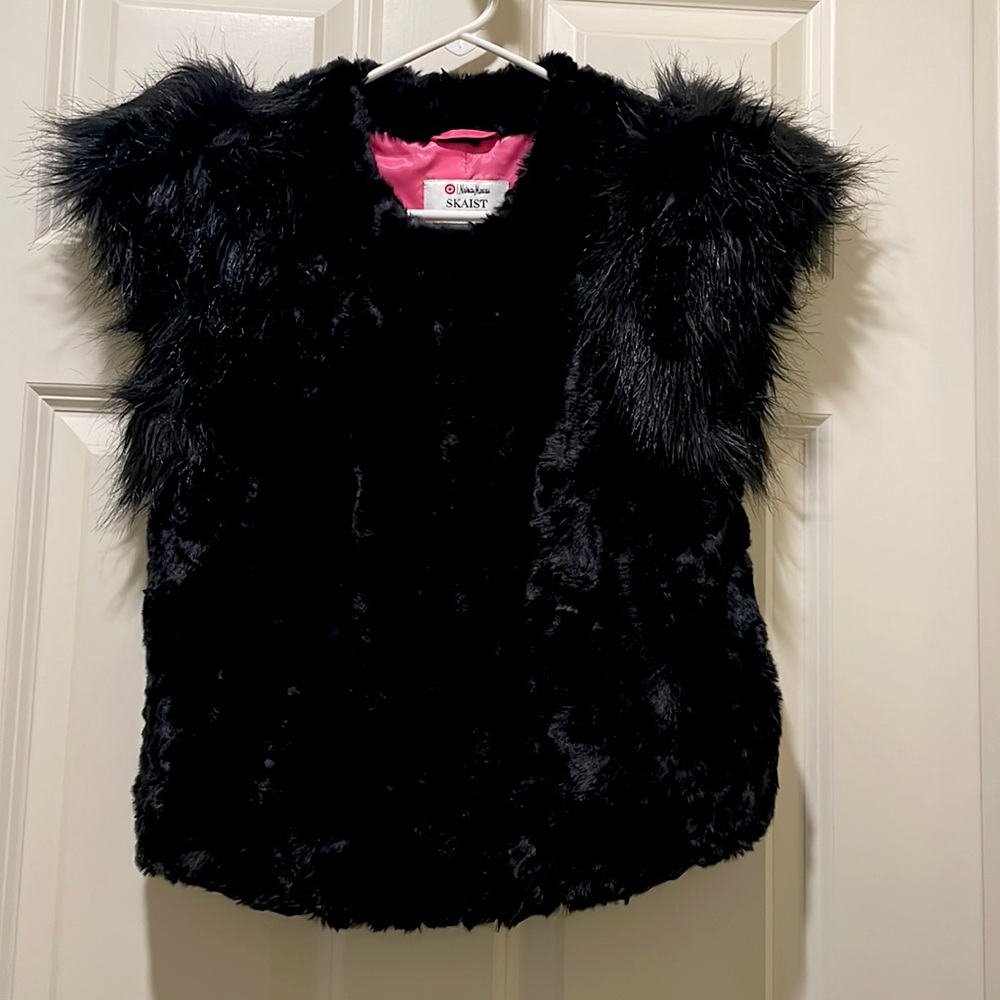 Faux Fur Vest with capped fur sleeves